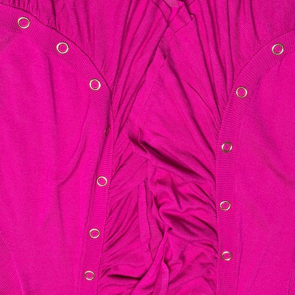 Cache Fuchsia Ruffled Cardigan - Picture 5 of 10